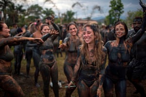 The mud carnival takes place on the same weekend as the Rio carnival
