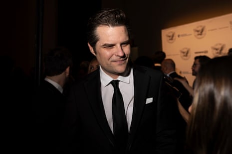 Matt Gaetz smiles at a party