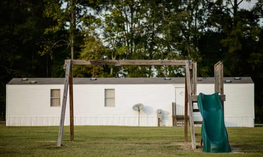 The swing set where Lennon Lacy was found hanging from in a trailer park in the rural town of Bladenboro.