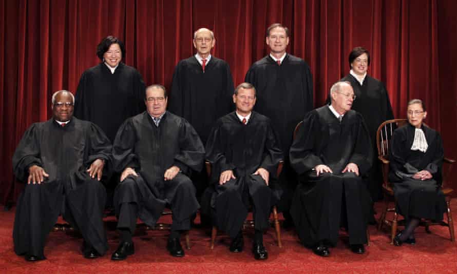 The Supreme Court justices pose for a group photo