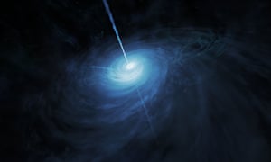 The impression of an artist is J043947.08 + 163415.7, a close-up quasar created by a black dog supermarket.