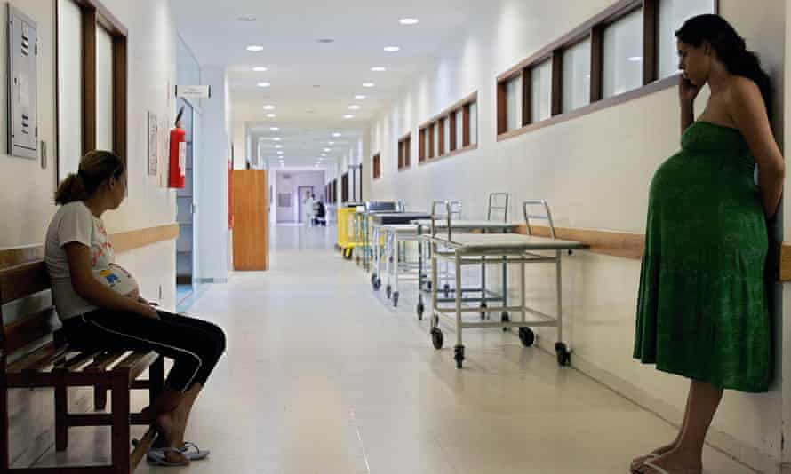 Women wait to see a doctor at Brasilia’s Children’s hospital. 