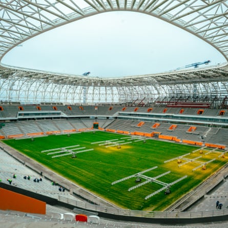 An interior view of Mordovia Arena.