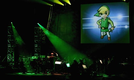 Music from the video game Zelda is performed during ‘Video Games Live’ by the English National Ballet Orchestra and the Apollo Voice Choir at the Hammersmith Apollo