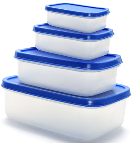 Stack of plastic containers