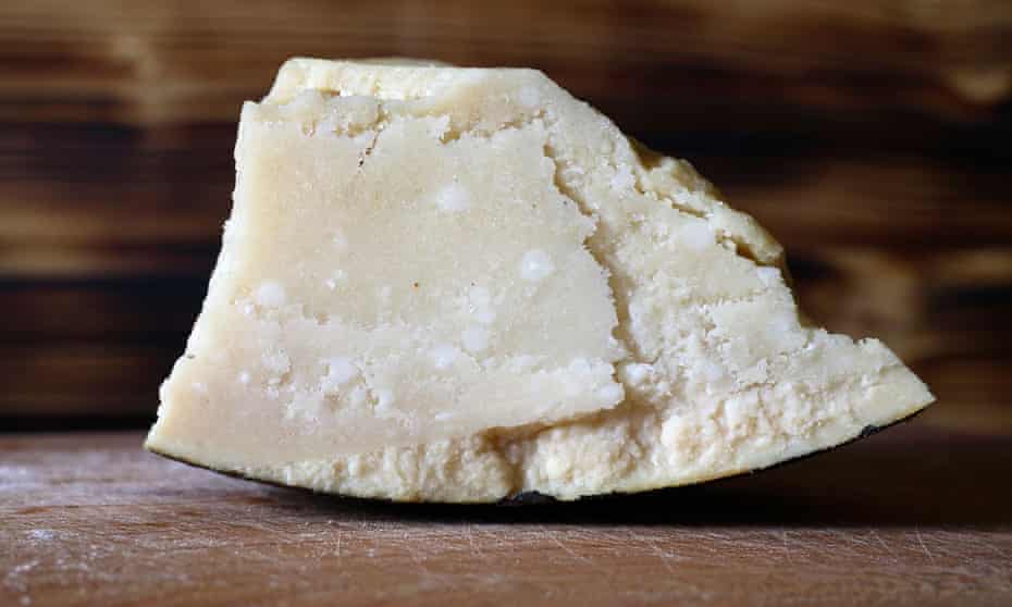 Real cheese: parmiagano.