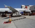 A British Airways aircraft refuelling at Palma de Mallorca airport