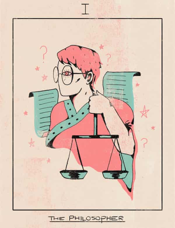An illustrator of a philosopher. Part of a special series on a woman searching advice from experts on if she should have a child.