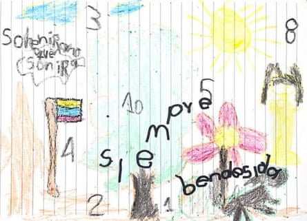 A drawing by one of the rescued children.