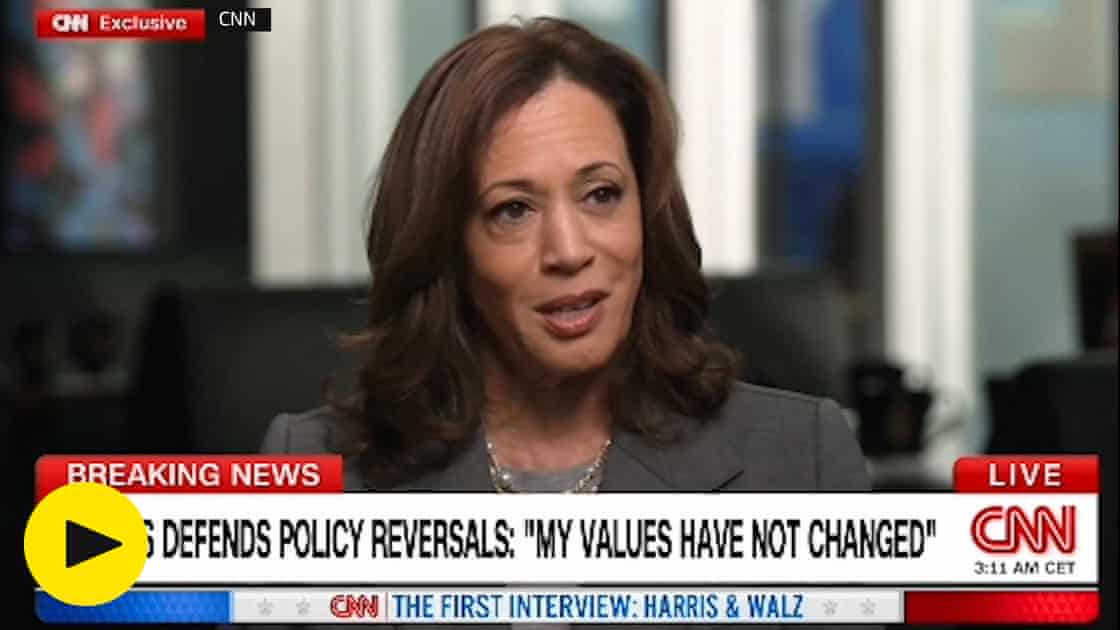 Kamala Harris and Tim Walz in first interview together on CNN: key moments – video