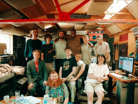 Knats pictured recording their Mercury-nominated album.
