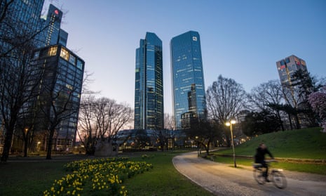 The Deutsche Bank headquarters in Frankfurt, Germany