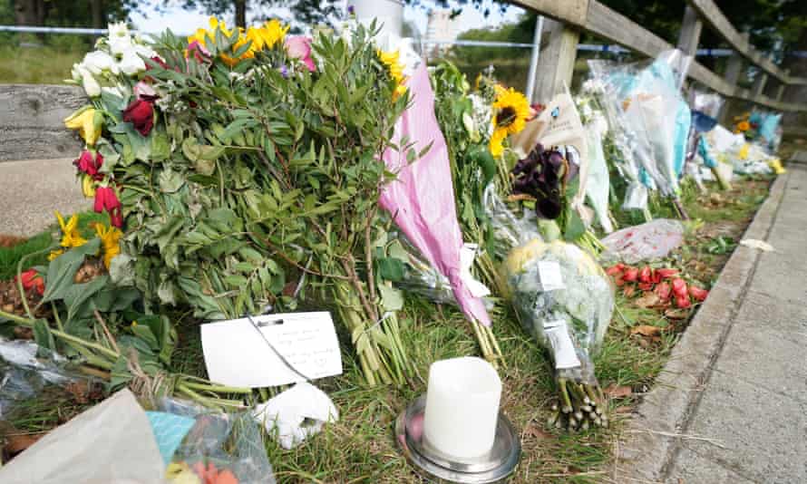 Floral tributes to Sabina Nessa.