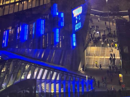 Tottenham fans leave the stadium at half-time of the Premier League match against Crystal Palace