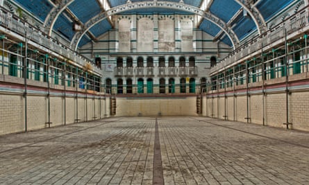 The main pool in Moseley Road Baths, Birmingham, before its refurbishment by the local community.