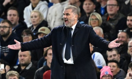 Ange Postecoglou was shocked by Tottenham’s capitulation against Brighton.