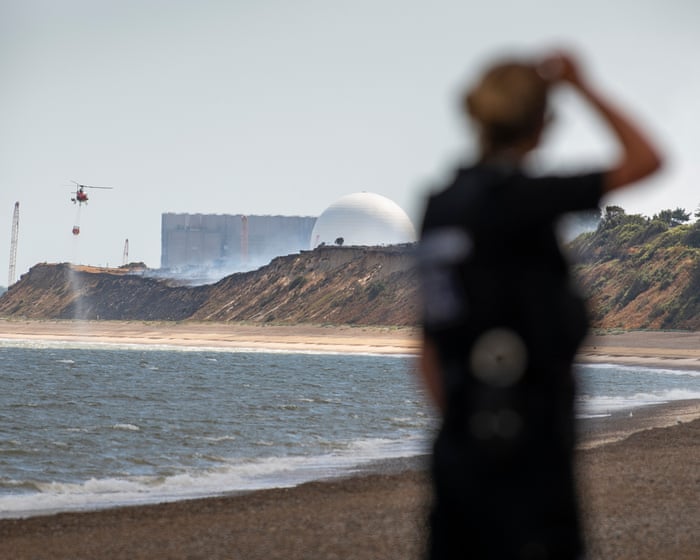 Suffolk wildfire near Sizewell nuclear plant ‘stabilising’ after 24 hours — image supplied by The Guardian UK's feed