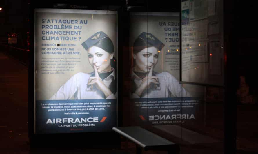 A spoof ad by Revolt Design on the streets of Paris during COP21 conference.