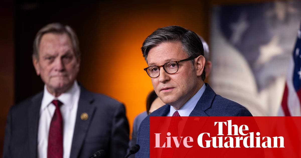 House speaker responds to Trump’s reported demand for $230m payment from justice department - US politics live