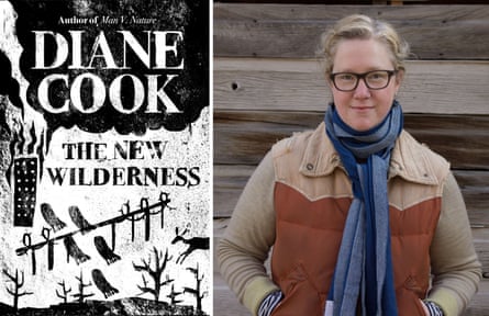 The author Diane Cook with the cover of her book, The New Wilderness.