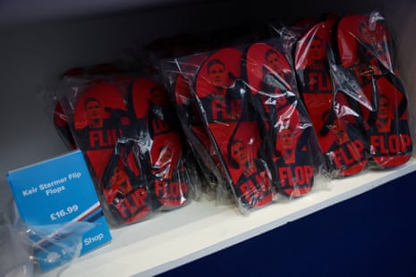 Keir Starmer flip flops, on sale at the Tory conference.