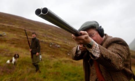 A grouse shooter in Blair Atholl, Scotland