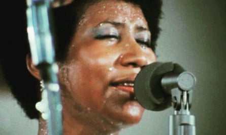 Aretha Franklin in a still from the documentary Amazing Grace.