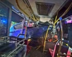 ‘A car in the bus!’: Toyota becomes airborne and then wedges in side of Brisbane bus