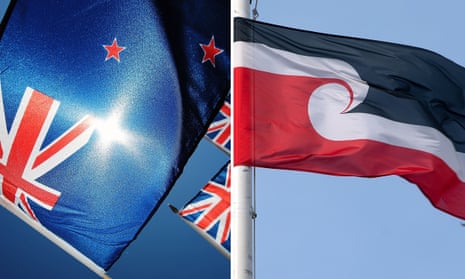 The New Zealand and Maori flag