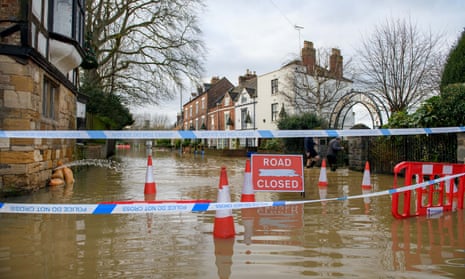 Gloucester Road in Tewkesbury, closed by Thursday's flood waters. The town's canon says Tewkesbury is ‘fed up with being the poster child for flooding’