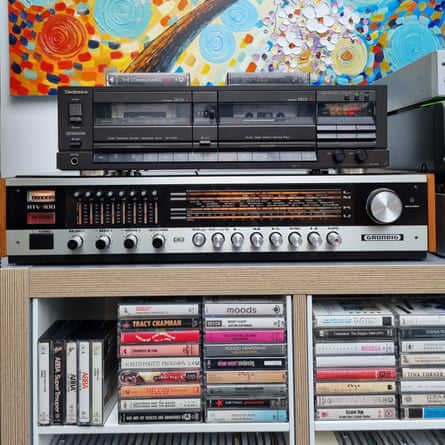 Tim’s cassette player, and his eclectic tapes.