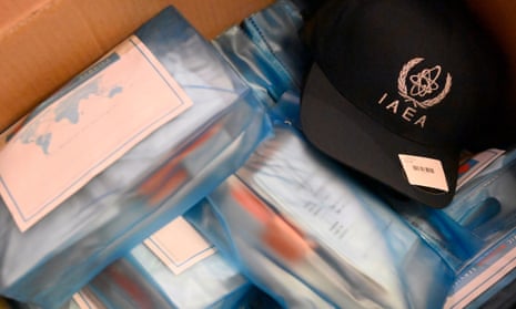 A photo made available by the International Atomic Energy Agency (IAEA) shows medical supplies in a box as preparations are made for their flight to Ukraine.