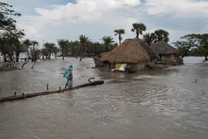 Mousuni, a sinking island in the Sundarbans, West Bengal.