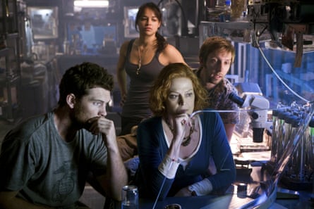In the beginning … the human stars of 2009’s original Avatar; from left, Sam Worthington, Michelle Rodriguez, Sigourney Weaver and Joel David Moore.
