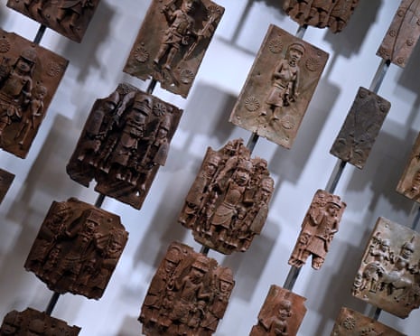 Benin bronzes on display at the British Museum.
