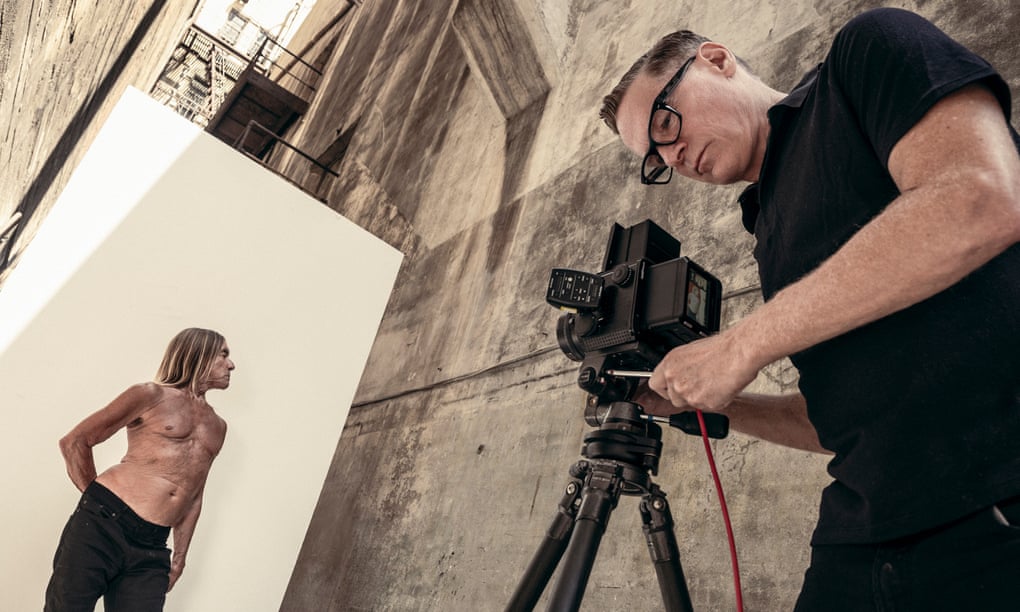 Behind the scenes of the 2022 Pirelli calendar, with Bryan Adams photographing Iggy Pop.