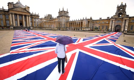 ‘Is our flag really that hideous?’ … Union jacks carpet the courtyard.