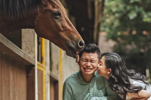 Horse and bride - clearly a tasty groom