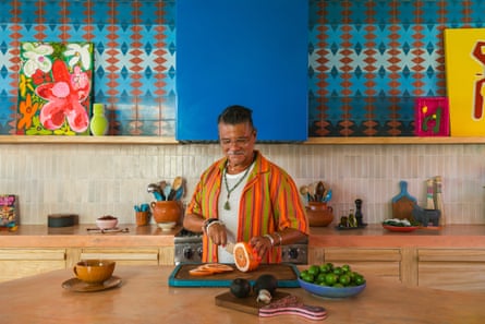 Rick Martinez in his home kitchen