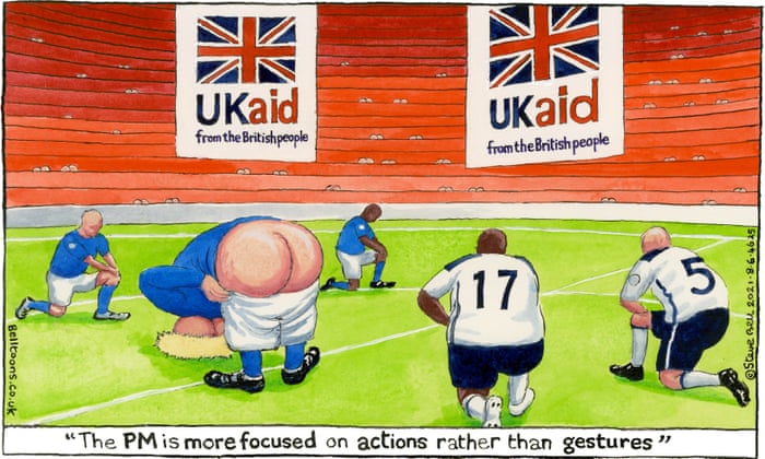 Steve Bell on the England men's football team taking the knee – cartoon |  Opinion | The Guardian
