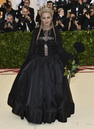 Madonna claims to have been ex-communicated by the Catholic church a couple of times, but she was present and correct in her Jean Paul Gaultier gown. For someone who regularly pushes dress codes to the limit, it was a demure ensemble for the star, who was performing at the event