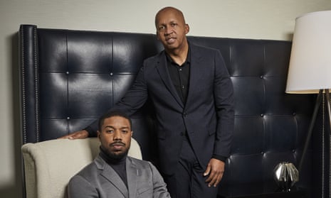 The civil rights lawyer Bryan Stevenson with Michael B Jordan, left, who plays him in the film Just Mercy.