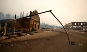 Downtown Greenville is now a ghost town of burned out buildings.