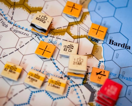 Game pieces on the board
