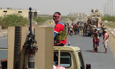 Yemeni pro-government forces near Hodeidah.