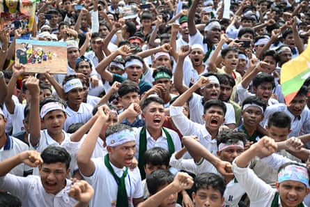 Rohingya refugees at a Genocide Remembrance Day rally