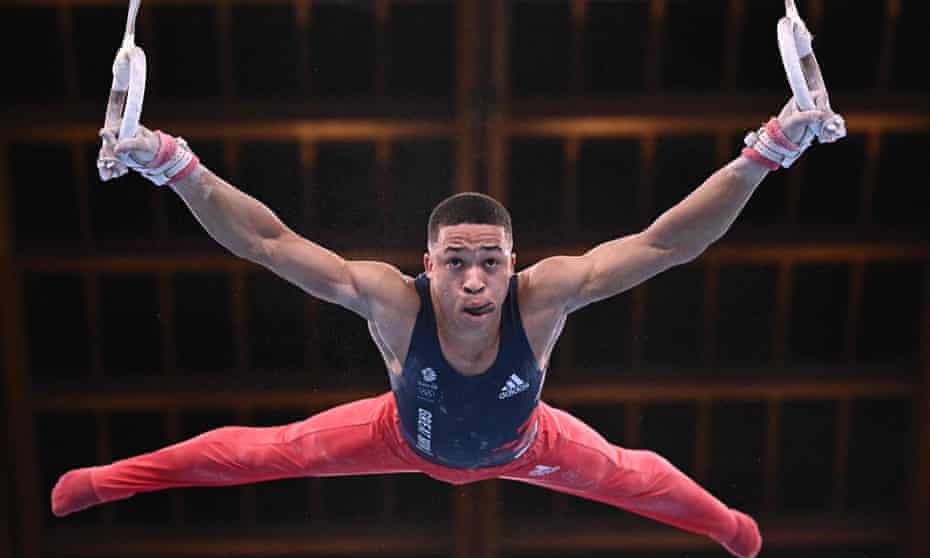 Brit Joe Fraser fell off the pommel horse but recovered to produce a grandstand finish on the rings.
