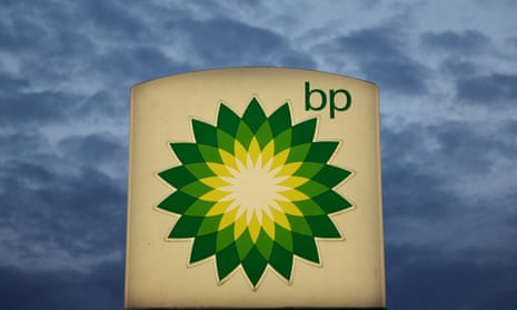 BP logo at a petrol station in Pienkow, Poland