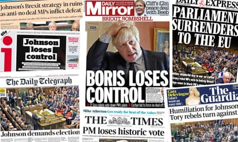 Front pages of the UK papers on Wed 4 September