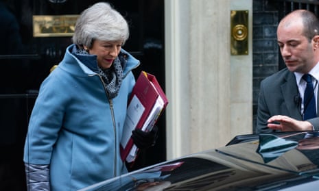 Theresa May outside Downing Street.